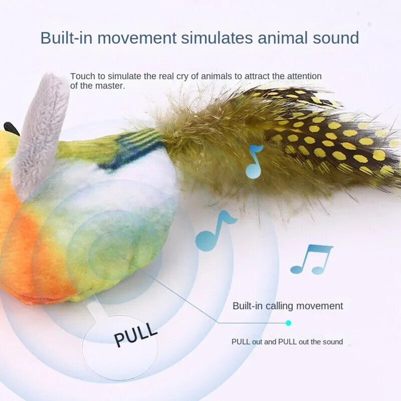 Jucărie pentru animale de companie Simulare electrică numită pasăre rezistentă la mușcături în formă de pasăre distracție jucărie pentru câini de jucărie interactivă