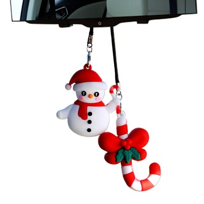 Mielas siūbuojantis automobilio papuošalas, pakabinamas kalėdinis automobilio papuošalas Sniego senelis Kalėdų lazdelės pakabukas Kalėdų senelis Kalėdų eglutė automobilio žavesys