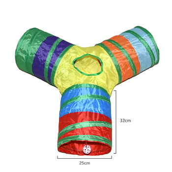 Ανθεκτικά στη φθορά Cat Play Tunnel Πτυσσόμενα τούνελ για ζώα συντροφιάς με τσαλακωμένο παιχνίδι για γάτες Κουνέλια ινδικά χοιρίδια Funny Cat Supply