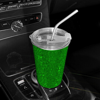 Bling Diamond din oțel inoxidabil ceașcă cu apă pentru mașină 550 ml ceașcă de cafea pentru băuturi pentru femei Accesorii interioare auto pentru mașină acasă la birou