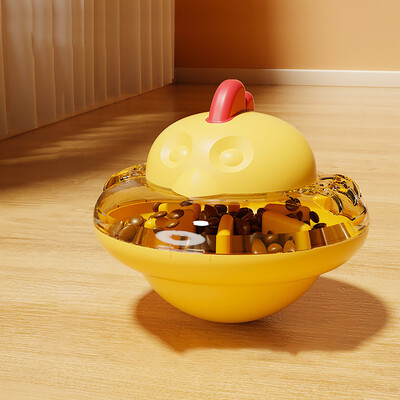 Jucării pentru hrănire castron distractiv pentru pisici pentru animale de companie, pahar pentru câini, hrănitor pentru cățeluș, pisicuță, care scutură scurgeri, container cu minge de mâncare, jucării de antrenament pentru exerciții