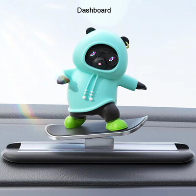 Desen animat creativ skateboarding Urs detașabil Consola centrală a mașinii Ornamente Interiorul mașinii Decorare drăguță Accesorii auto