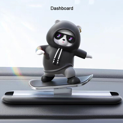 Desen animat creativ skateboarding Urs detașabil Consola centrală a mașinii Ornamente Interiorul mașinii Decorare drăguță Accesorii auto