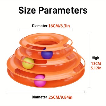 Котка Четирислойна играчка с грамофон Образователна игрална писта Кула Котка Играчка за закачка за котка на закрито Интерактивна доставка