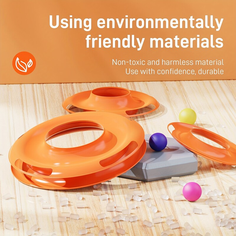 Jucărie cu plată turnantă pentru pisici cu patru straturi, turnul de joc educațional, jucărie pentru pisici pentru interior, aprovizionare interactivă pentru pisici