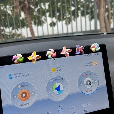 6BUC Decoratiuni Interioare Masini Rotative Moara de vant Mica Decoratiuni creative Ornamente Mici Decoratiuni Interioare Consola Centrala