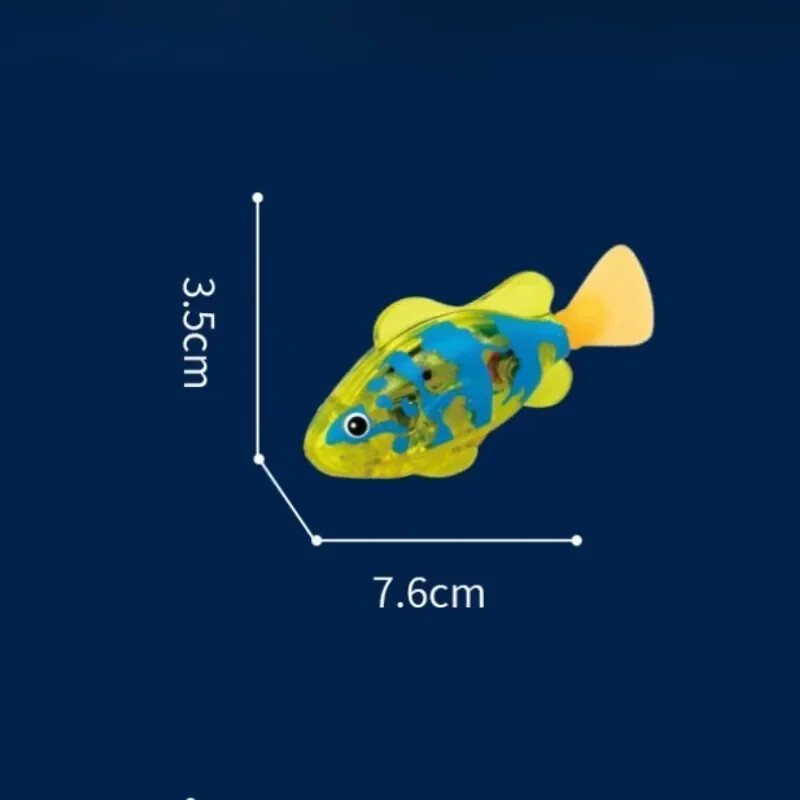 LED apšvietimas elektroniniai žuvų katės interaktyvūs žaislai kūdikių vasaros vonios žaislai plaukimo robotas Šviečiantys žuvų baseino žaislai vonioje