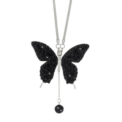 Kulons automašīnai Atpakaļskata spogulī, dinamiskas burvīgas automašīnas dekorācijas kulons Elegants mākslīgā tauriņa kulons automašīnu mājām sievietēm