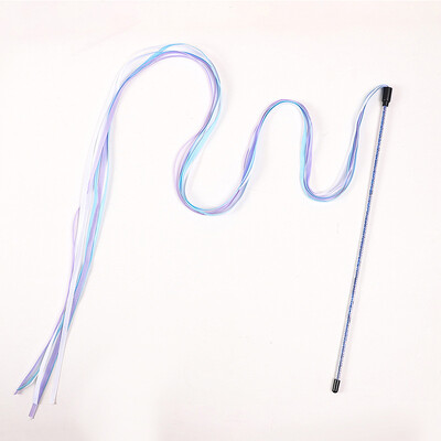 Jucării interactive pentru pisici Panglică lungă din satin Jucărie pentru pisici cu tijă Pisicuță care se joacă Baghetă jucărie Jucărie pentru pisică