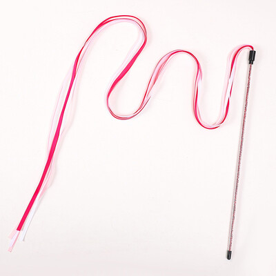 Jucării interactive pentru pisici Panglică lungă din satin Jucărie pentru pisici cu tijă Pisicuță care se joacă Baghetă jucărie Jucărie pentru pisică