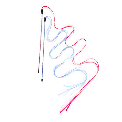 Jucării interactive pentru pisici Panglică lungă din satin Jucărie pentru pisici cu tijă Pisicuță care se joacă Baghetă jucărie Jucărie pentru pisică