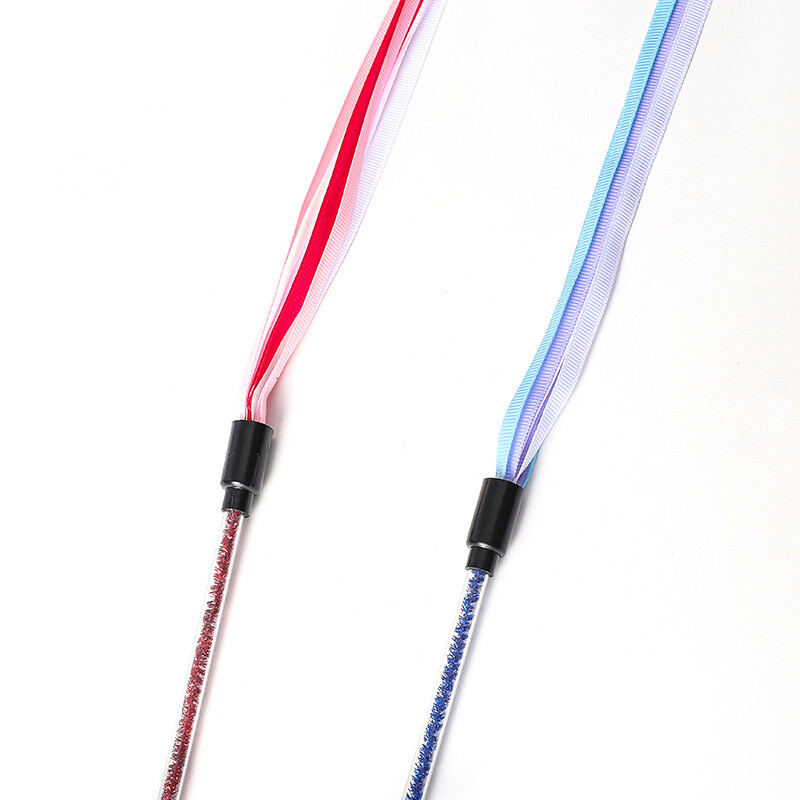 Jucării interactive pentru pisici Panglică lungă din satin Jucărie pentru pisici cu tijă Pisicuță care se joacă Baghetă jucărie Jucărie pentru pisică