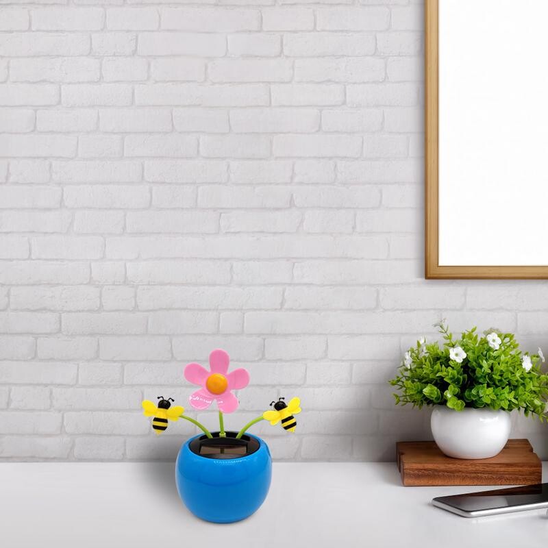 Saulės energija šokantis saulėgrąžų žaislas Saulės saulėgrąžų ornamentas, nešiojamas, purtantis galvos automobilio žaislas, daugkartinio naudojimo saulės energija varomas prietaisų skydelio dekoras