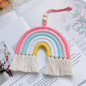 Decorație colorată pandantiv mașină pandantiv decorativ în formă de curcubeu pentru fete Accesorii interioare pentru decorarea mașinii în miniatură