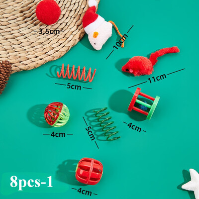 5/8/9 vnt Kalėdų naminių gyvūnėlių žaislų reikmenys Katžolė Pelė Catgrass Cat Žaislas Kačių žaislas Kačių žaislas Katės Kačių žaislai Interaktyvūs naminių gyvūnėlių žaislai