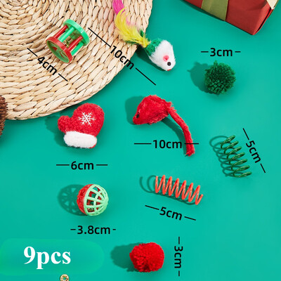 5/8/9 vnt Kalėdų naminių gyvūnėlių žaislų reikmenys Katžolė Pelė Catgrass Cat Žaislas Kačių žaislas Kačių žaislas Katės Kačių žaislai Interaktyvūs naminių gyvūnėlių žaislai