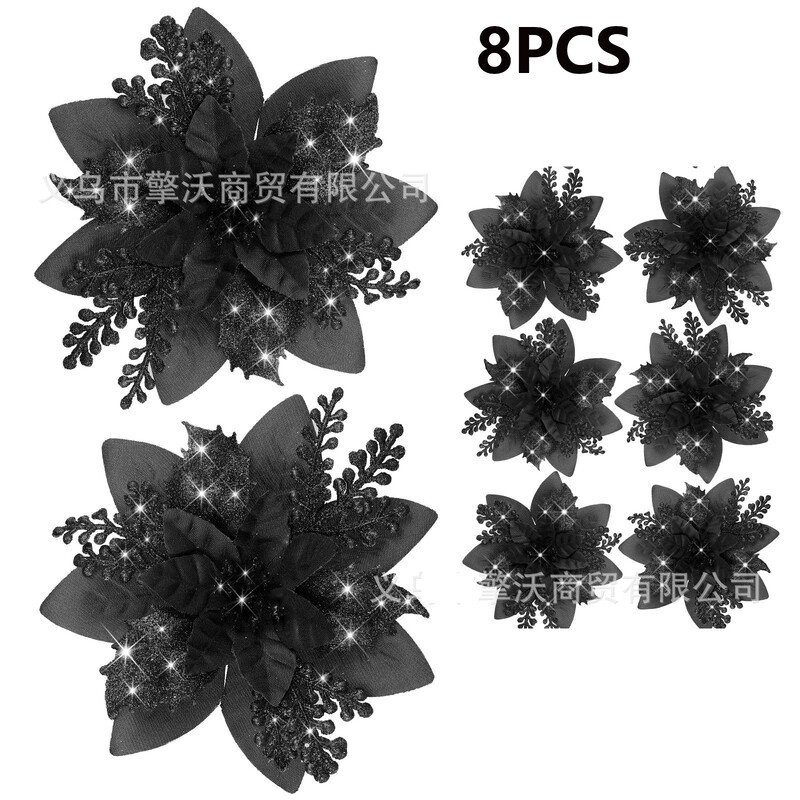 Imituotos kalėdinės gėlės Kalėdų eglutės girliandos rotango papuošalai Prekybos centras Renginys Gamyba Saulės kabantys papuošalai