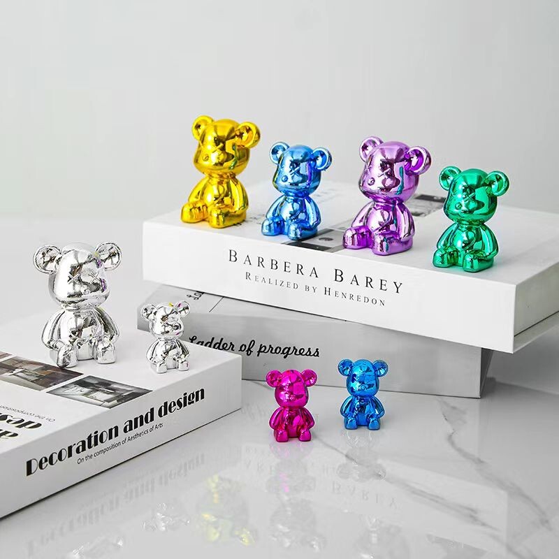 Spalvingas smurtinis lokys automobilio centrinės konsolės papuošalai mielas automobilio interjero dekoravimas personalizuoti stalo papuošalai šaudymo reikmenys