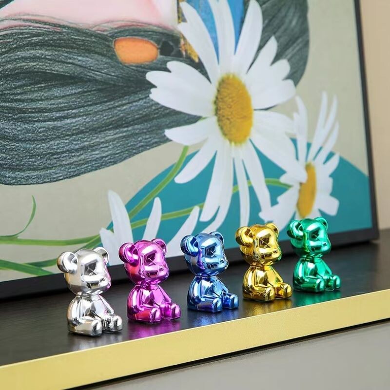 Spalvingas smurtinis lokys automobilio centrinės konsolės papuošalai mielas automobilio interjero dekoravimas personalizuoti stalo papuošalai šaudymo reikmenys