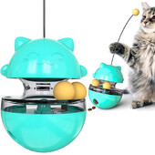 Tumbler Jucării pentru pisici Funny Cat Teaser Feeder Ball Toy Interactiv Mâncare mâncare Dozator de scurgeri Jucării pentru pisici Pisicuțe Produse pentru animale de companie