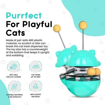 Παιχνίδια για γάτες Funny Cat Teaser Feeder Ball Toy Διαδραστικό Eating Food Dispenser Dispenser Toys For Cats Kitten Pet Supplies