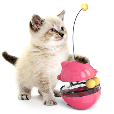 Tumbler Jucării pentru pisici Funny Cat Teaser Feeder Ball Toy Interactiv Mâncare mâncare Dozator de scurgeri Jucării pentru pisici Pisicuțe Produse pentru animale de companie
