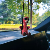 Drăguț ghips flamingo decorare mașină pandantiv leagăn flamingo decorare interioară auto pentru cadouri mașini accesorii auto kawaii