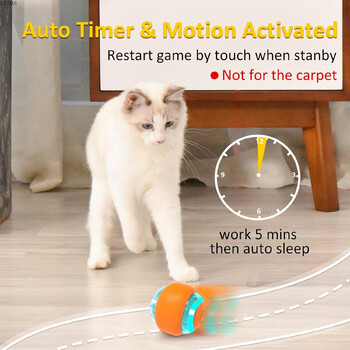 ATUBAN Moving Cat Toy Ball, Moving Activated Cat Toy for Indoor Cat, Interactive Cat Ball, Smart Toy Cat for Exercise Entertainment