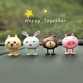 Automobilių papuošalai Mieli papuošalai Linkčiojantis meškiukas Automobiliai Prietaisų skydelis siūbuojantis purtantis galva Katė Lėlė Šokama Žaislai Priedai Dovanos