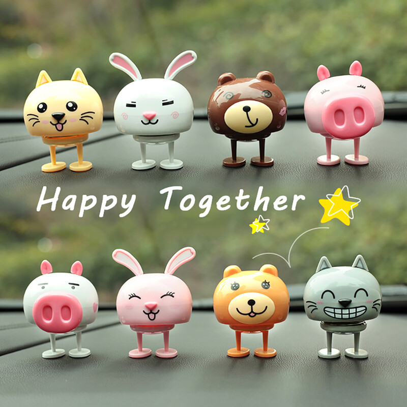 Automobilių papuošalai Mieli papuošalai Linkčiojantis meškiukas Automobiliai Prietaisų skydelis siūbuojantis purtantis galva Katė Lėlė Šokama Žaislai Priedai Dovanos