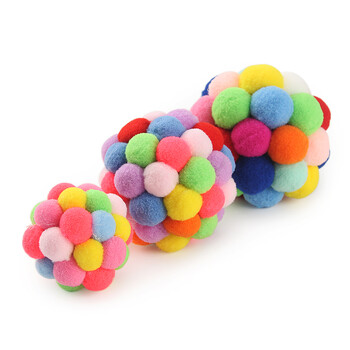 Ball Cat Toy Πολύχρωμο ήχο Παιχνίδι για κατοικίδια Χαριτωμένο αστείο ενσωματωμένο Catnip Ενδιαφέρουσες διαδραστικές προμήθειες για κατοικίδια