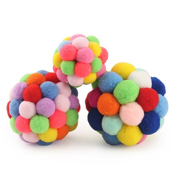 Ball Cat Toy Πολύχρωμο ήχο Παιχνίδι για κατοικίδια Χαριτωμένο αστείο ενσωματωμένο Catnip Ενδιαφέρουσες διαδραστικές προμήθειες για κατοικίδια