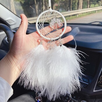 Dream Catcher Car Pendant Feather Creative Interior Rearview Mirror Decor Girl\'s Gift Стенен висулка Подарък Сладки аксесоари за кола