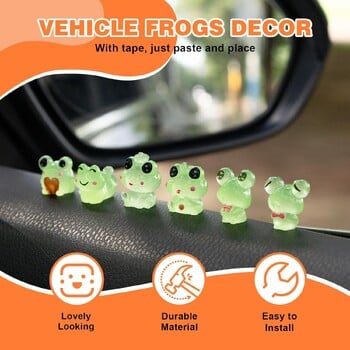 6PCS Fun Luminous Frog Dash Car Διακοσμήσεις Αυτοκινήτου Πίσω όψη καθρέφτης Στολίδι Εσωτερικά αξεσουάρ για το γραφείο στο σπίτι