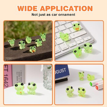 6PCS Fun Luminous Frog Dash Car Διακοσμήσεις Αυτοκινήτου Πίσω όψη καθρέφτης Στολίδι Εσωτερικά αξεσουάρ για το γραφείο στο σπίτι