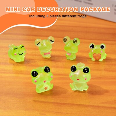 6GB Jautri Gaismas Frog Auto paneļa rotājumi Automašīnas aizmugurējā skata spoguļa rotājumi interjera aksesuāri mājas birojam