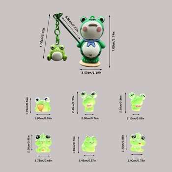 7 τεμ. Lonely Frog Noctilucent Cartoon Cartoon Cartoon Console Console Desk OfficeDesk Οθόνη υπολογιστή Διακόσμηση DollGift