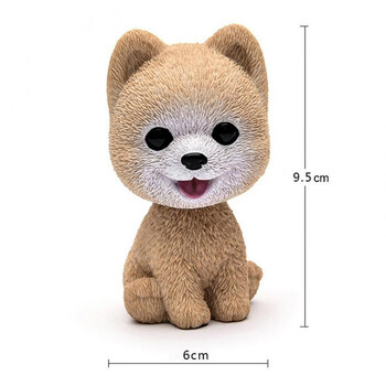 9 εκ. Χάσκι Teddy Pomeranian Car Shake Head Διακοσμητικά για σκύλους Χαριτωμένο δώρο διακόσμησης για το εσωτερικό του αυτοκινήτου Αξεσουάρ αυτοκινήτου Δωμάτιο σπιτιού