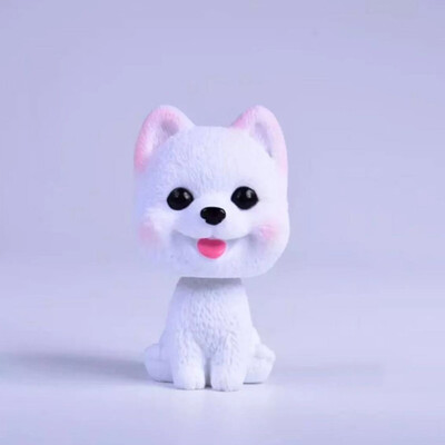 9 cm haskio meškiukas Pomeranijos automobilio purtymo galvos šuns papuošalai Mieli kinkantys papuošimai, dovana automobilio interjerui namų kambario automobilių priedai