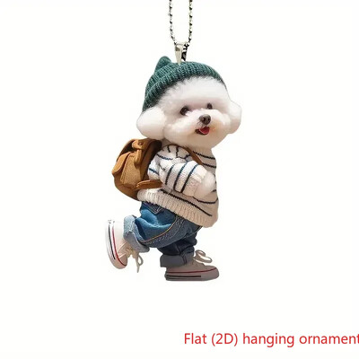 Creativ Puppy Man Rucsac Oglinzi retrovizoare pandantiv Ornamente pentru agățat mașină Accesorii pentru decorarea mașinii Cadouri pentru femei bărbați