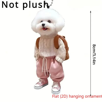 Creativ Puppy Man Rucsac Oglinzi retrovizoare pandantiv Ornamente pentru agățat mașină Accesorii pentru decorarea mașinii Cadouri pentru femei bărbați