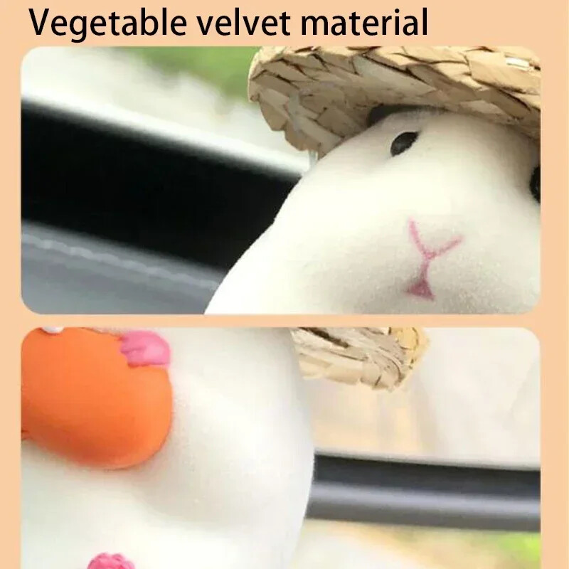 Miela lėlė šiaudinė kepurė žiurkėnas automobilio interjero aksesuarai naujas automobilio salono pakabukas centrinės konsolės apdaila automobilio apdaila