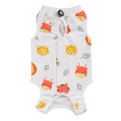 Dzīvnieku apdrukas kaķu sterilizācijas kostīms pret laizīšanu Tīras kokvilnas mājdzīvnieku vestu apģērbs kucēnu kaķu atšķiršanas uzvalkam operācijas atveseļošanai