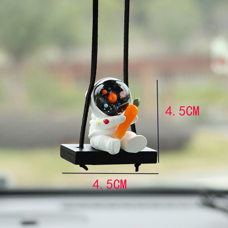 Swing Astronaut automobilio pakabukas automobilio galinio vaizdo veidrodžio kabantys papuošalai Swing Astronaut pakabukas automobilių dekoravimo priedai