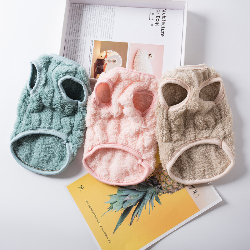 Minkšti, jaukūs katės rūbai, žieminiai, šilti vilnos kostiumai, rudens sfinkso liemenės megztinis, skirtas mažam šuniui.