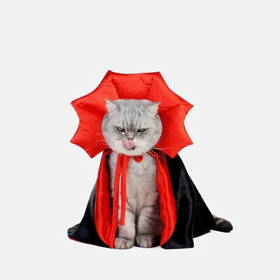 Сладки костюми за домашни любимци за Хелоуин Cosplay Vampire Cloak For Small Dog Cat Kitten Puppy Dress Kawaii Pet Clothes Cat Accessories Gift