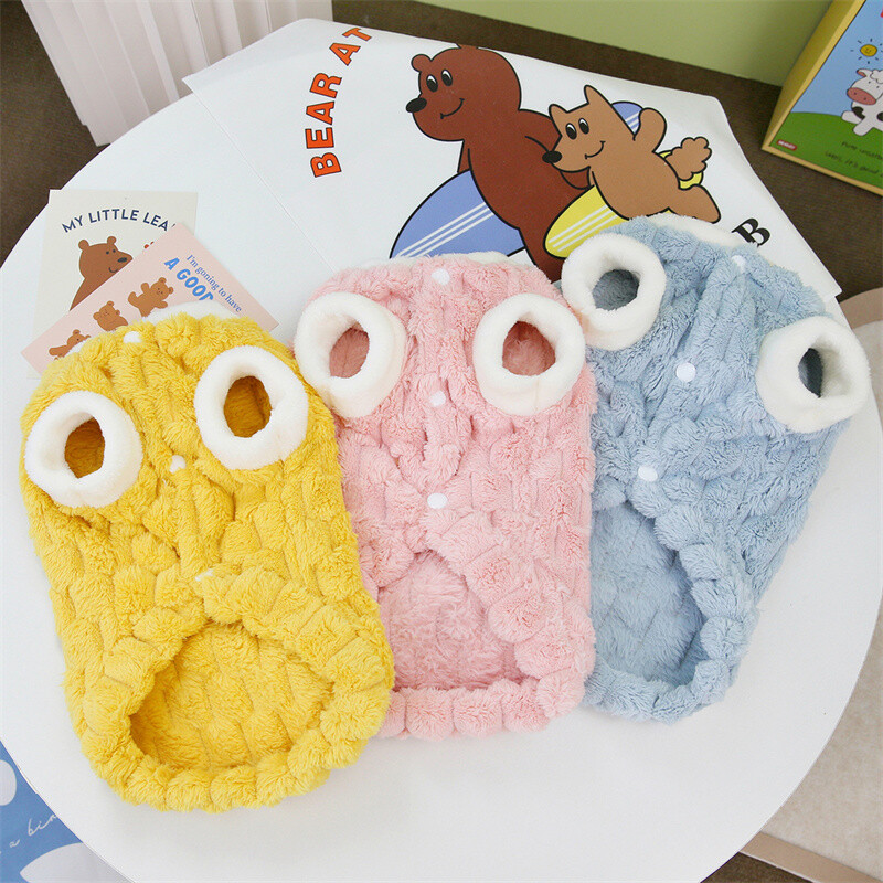 Jachetă cu nasturi pentru cățeluș, pisică de pluș, cu cataramă, haine calde de iarnă pentru animale de companie, haină de pisicuță cu imprimeu de urs din desene animate, îmbrăcăminte Sphynx ropa para gato