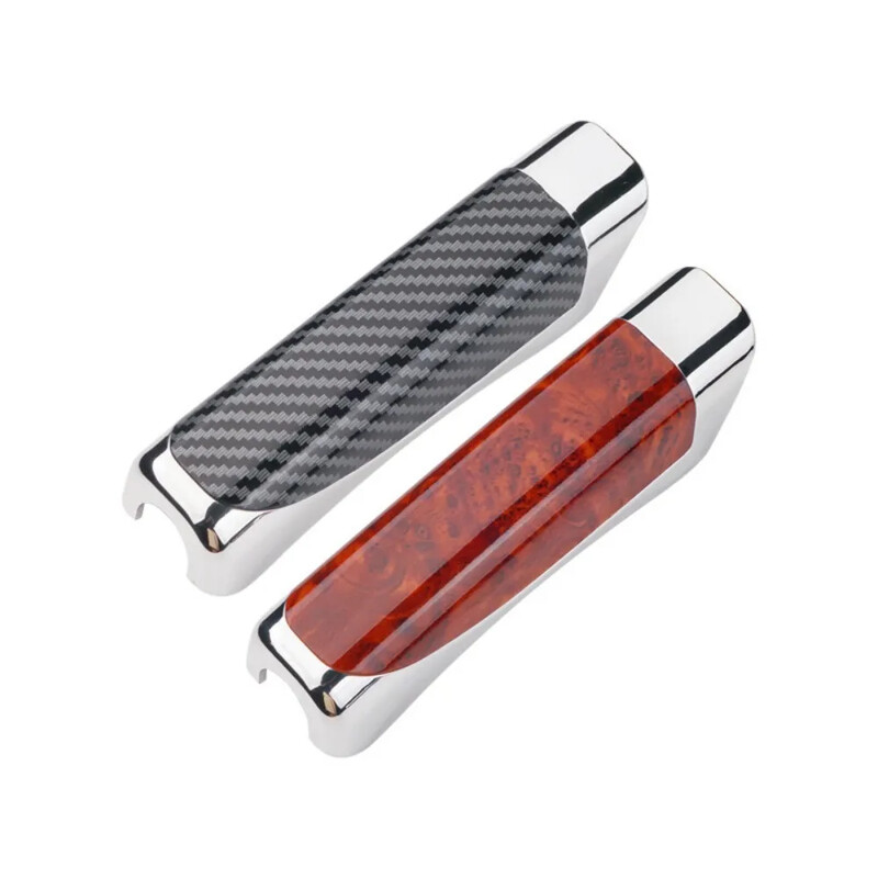 Universāls automašīnas rokas bremzes aizsargpārsegs Styling koka oglekļa šķiedras dekors augstas kvalitātes ABS gluds SUV salona aksesuārs