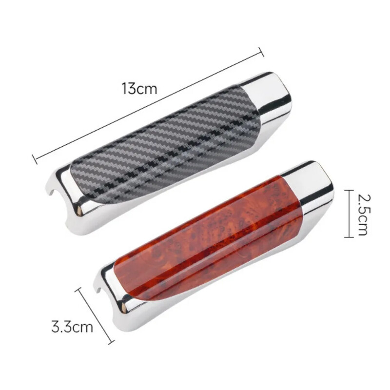 Universāls automašīnas rokas bremzes aizsargpārsegs Styling koka oglekļa šķiedras dekors augstas kvalitātes ABS gluds SUV salona aksesuārs