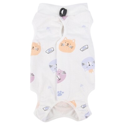 Costum de recuperare chirurgicală pentru pisici pentru răni abdominale masculine femele sterilizează boli de piele Moale pentru animale de companie post-sterilizări T5EF